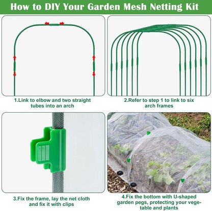 10'x12'Garden Netting, Bird Mosquito Netting Row Covers Bird Net