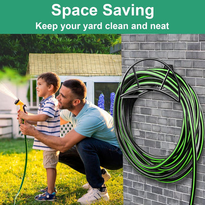 Garden Hose Holder Wall Mount, 150FT Capacity Water Hose Hanger