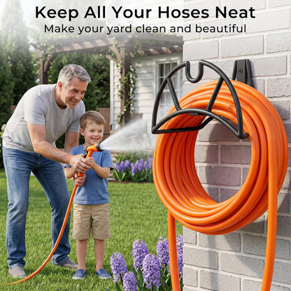 Garden Hose Holder Wall Mount, 150FT Capacity Water Hose Hanger