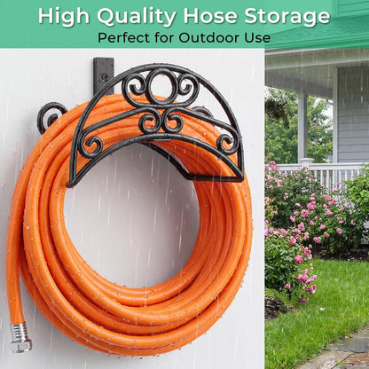 Garden Hose Holder Wall Mount, 150FT Capacity Water Hose Hanger