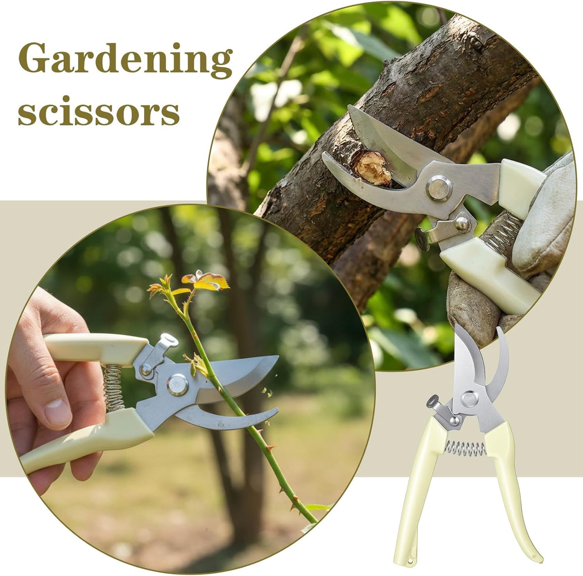 12 Pcs Floral Shears, Stainless Steel Pruning Shears Sharp Handheld Garden Shear Heavy Duty Plant Scissors for Trimming Plants, Cutting Flowers, Yard Gardening