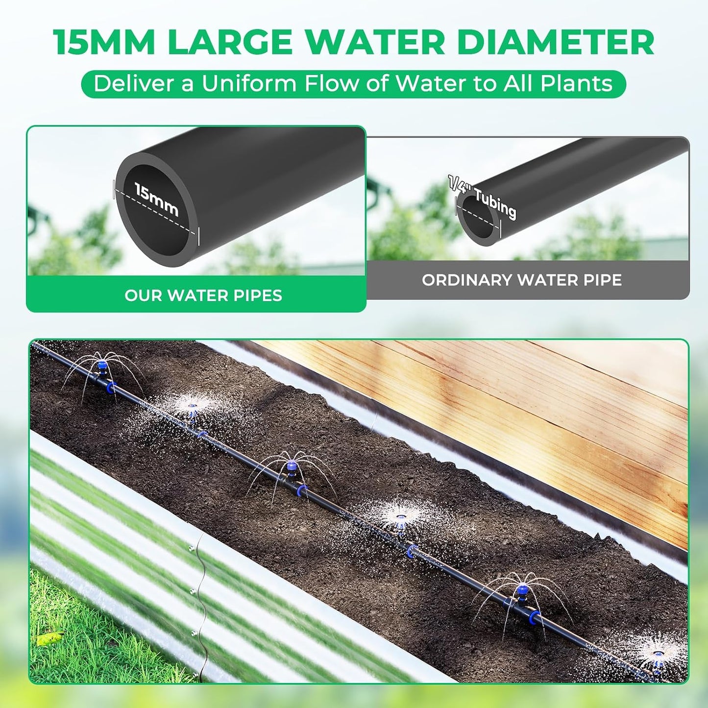 Raised Bed Drip Irrigation Kit, Small