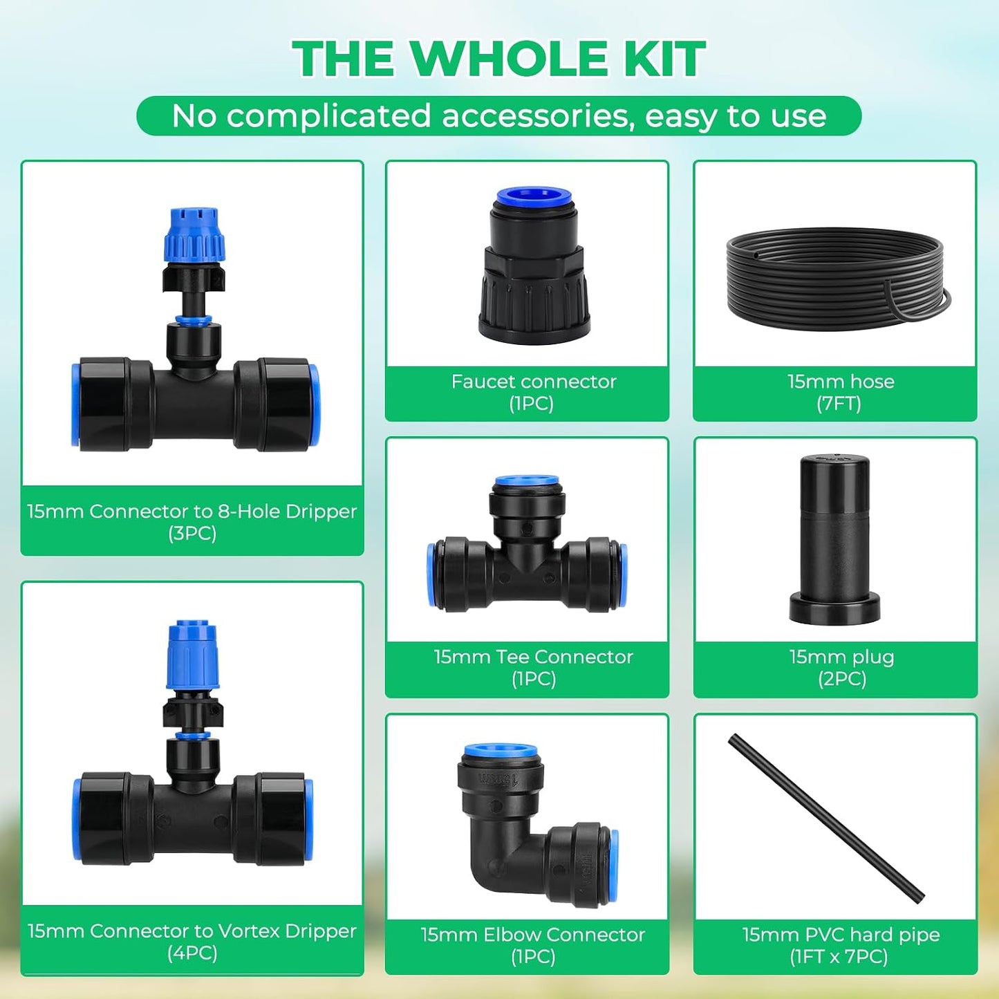 Raised Bed Drip Irrigation Kit, Small