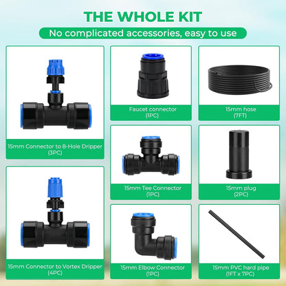 Raised Bed Drip Irrigation Kit, Small