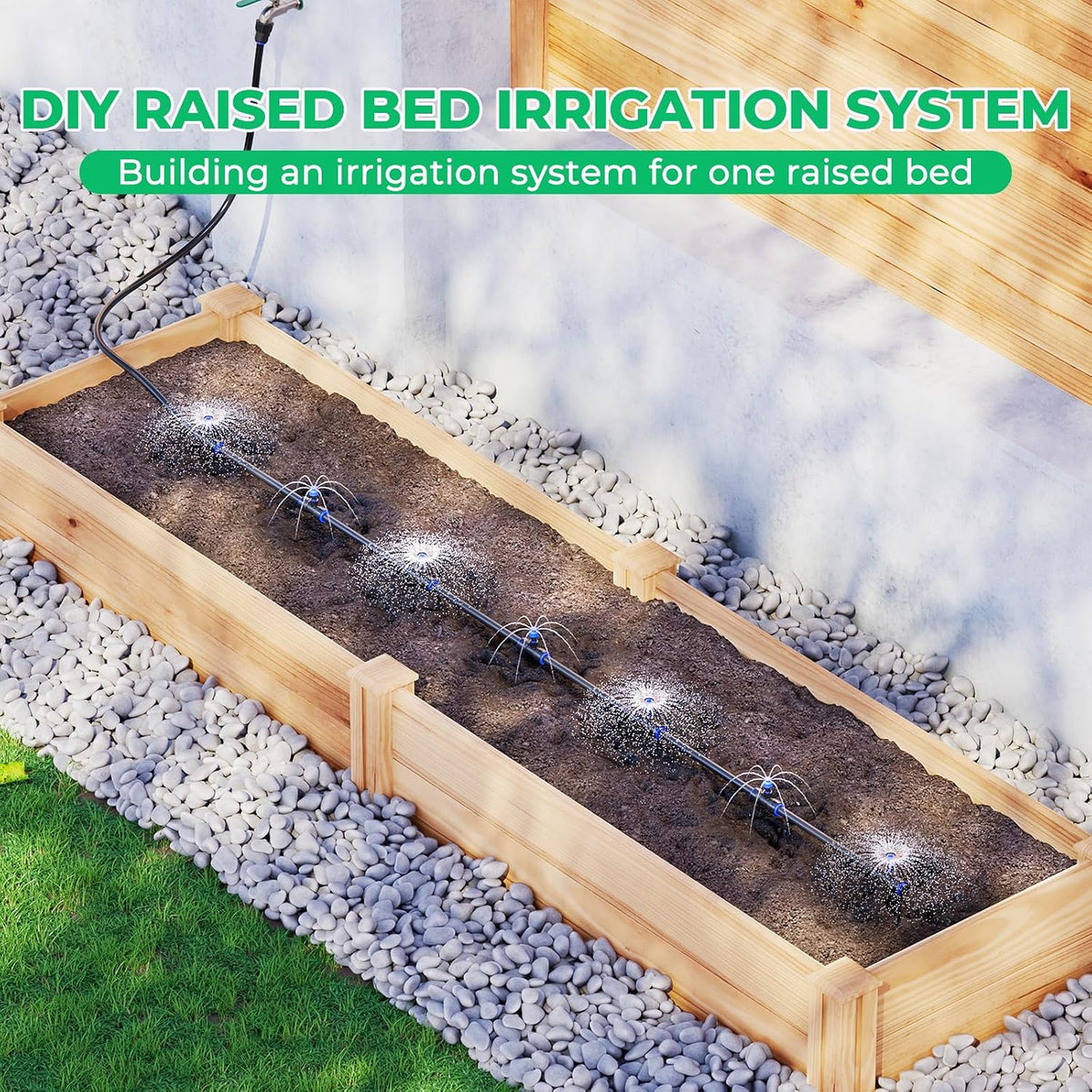 Raised Bed Drip Irrigation Kit, Small