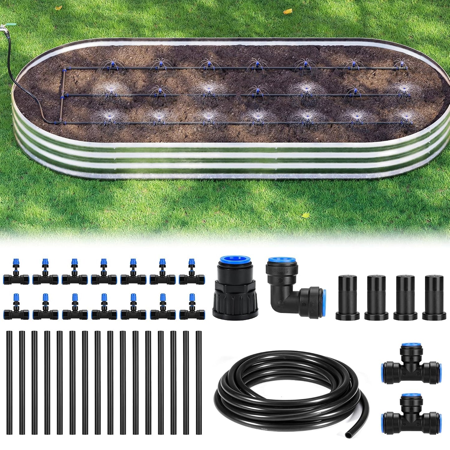 Raised Bed Drip Irrigation Kit, Small