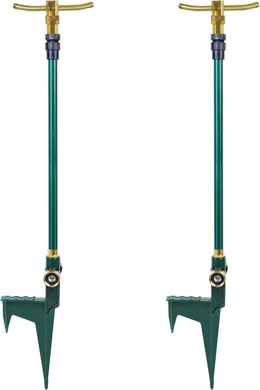 3-Arm Garden Sprinkler, High-Rise Lawn Sprinkler, 360 Degree Rotation Garden Water Sprinklers, Lawn Irrigation System, Gardening Watering System, Large Area Coverage, Green