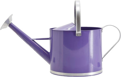 Classic Shiny Galvanized Metal Watering Can, Easy-Pour, Indoor and Outdoor, 1.3 gal, Shiny Galvanized Metal