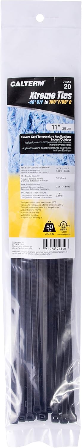 45-524SP 24-Inch Natural Heavy Duty Cable Ties, 10-Pack