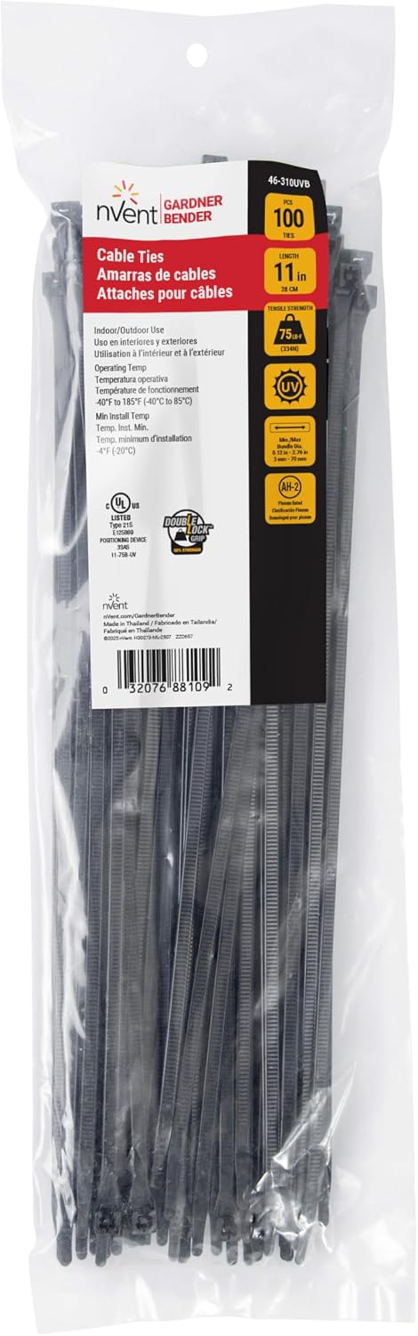 45-524SP 24-Inch Natural Heavy Duty Cable Ties, 10-Pack