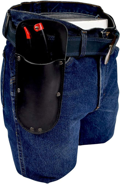 Thick Leather Holster for Pruning Shears w/Belt Loop Garden Scissors Sheath, Folding Saw, Construction & Utility Tools Pouch, Handmade Includes 101 Year Warranty