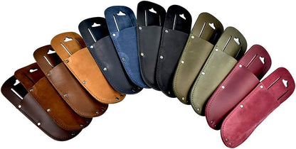 Thick Leather Holster for Pruning Shears w/Belt Loop Garden Scissors Sheath, Folding Saw, Construction & Utility Tools Pouch, Handmade Includes 101 Year Warranty