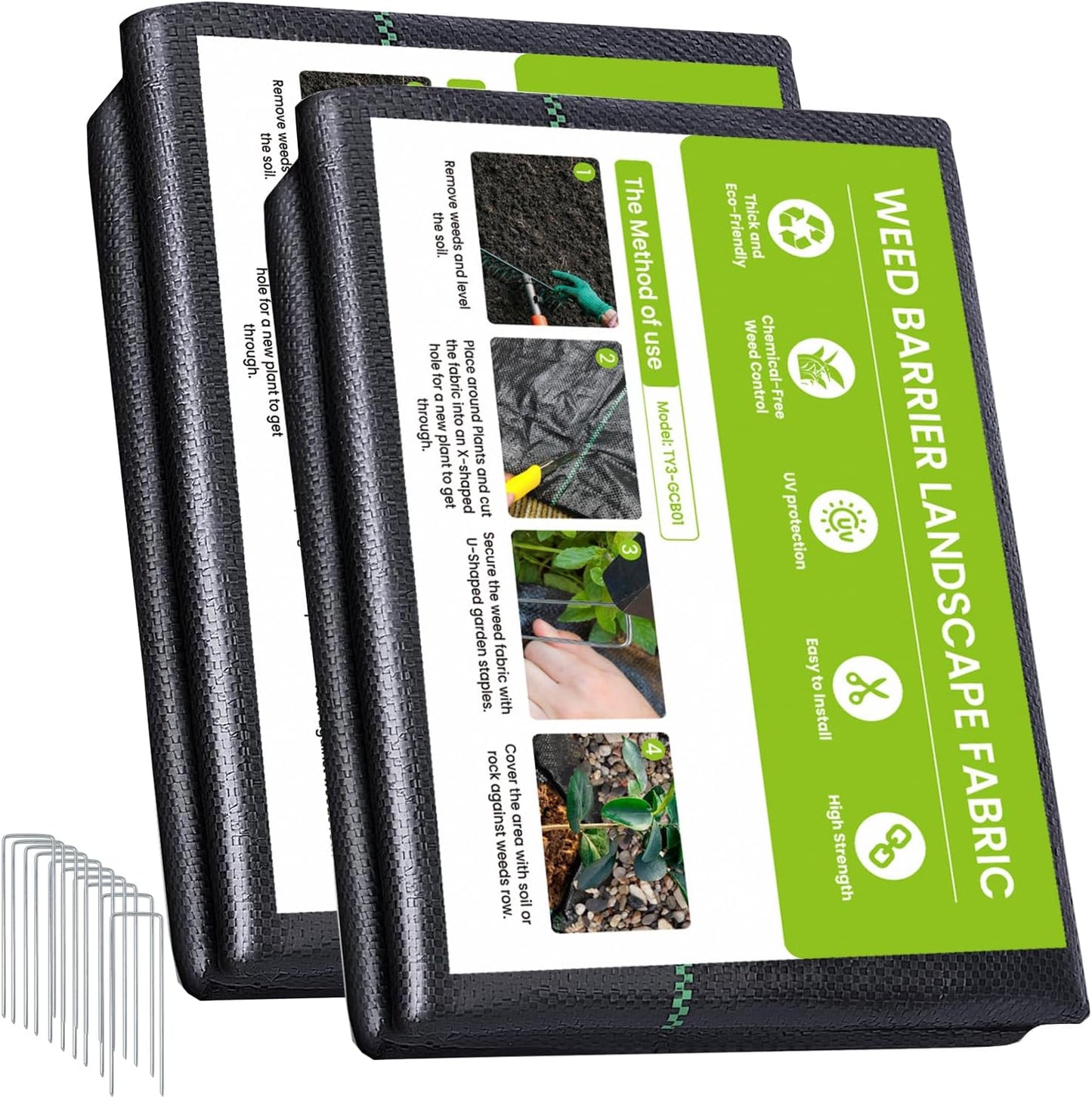 6FT x 300FT Weed Barrier Fabric, 3.2oz Landscape Fabric