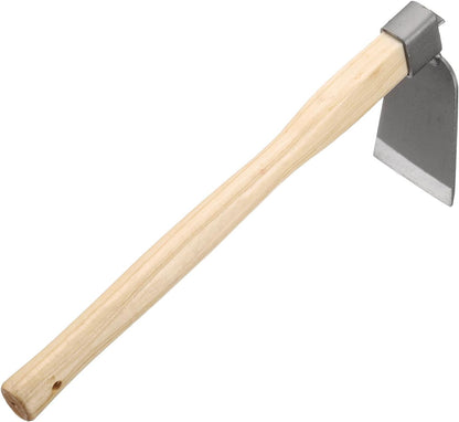 Garden Hoe 15" x 4.45" Steel Hoe Garden Tool Anti-Rust with Non-Slip Wooden Handle Edger Weeder Shovel for Backyard Loosening Farm Planting Weeding