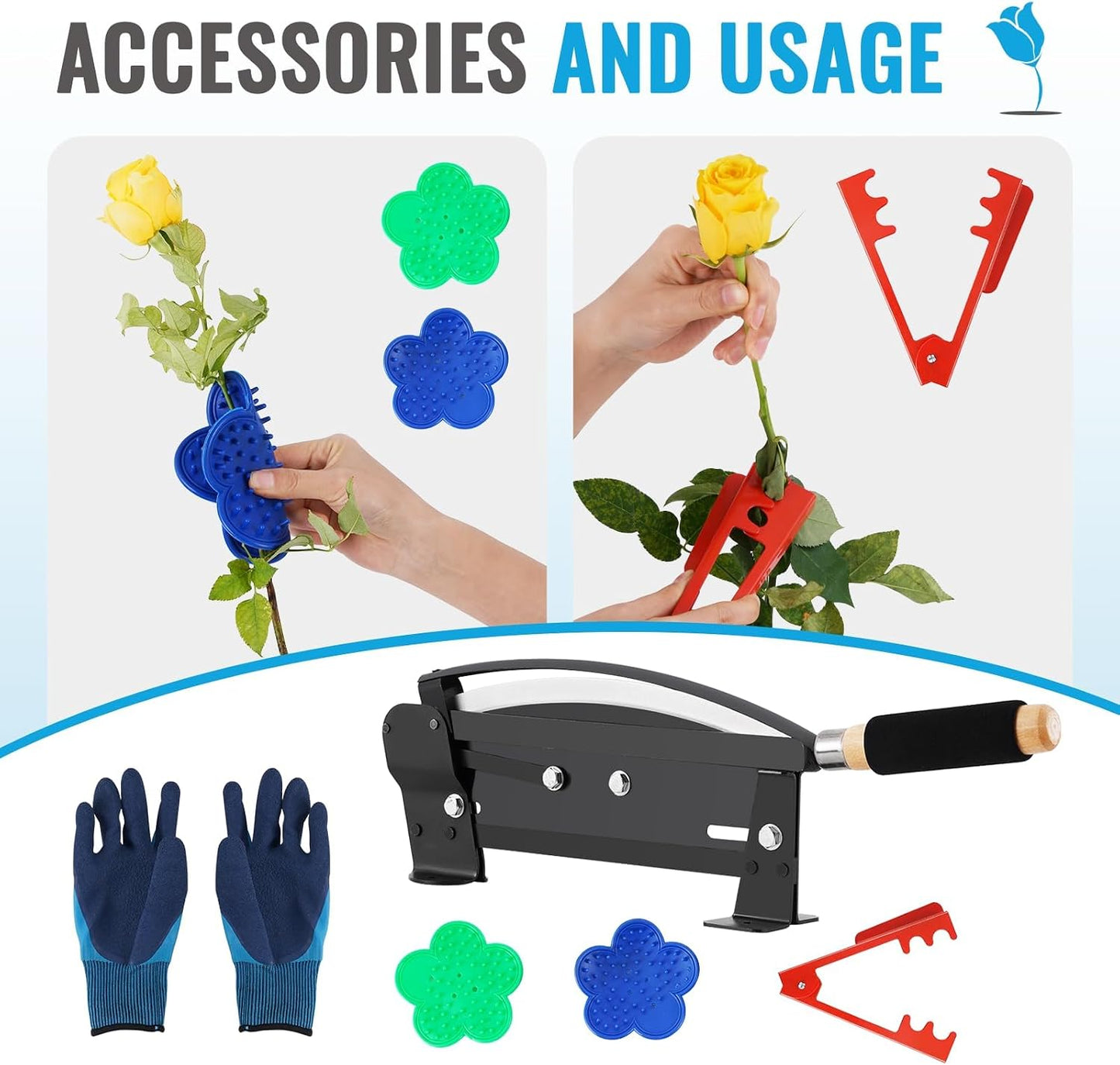 Flower Stem Cutter Floral Stem Cutter with Safety Latch Stem Cutter for Fresh Flowers for Florists or Garden Use