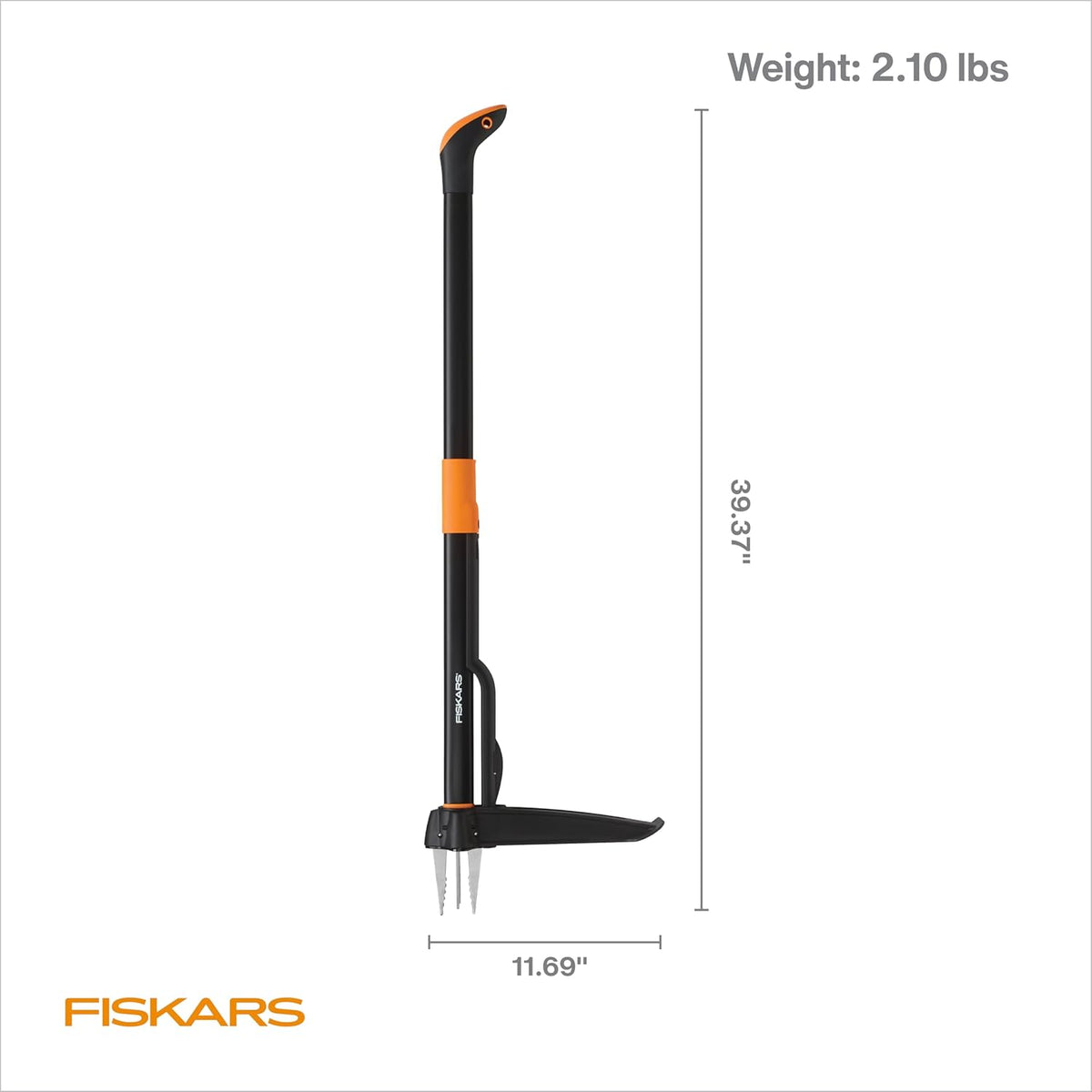 Deluxe Stand-Up Weed Puller Tool, 4 Serrated Stainless Steel Claws