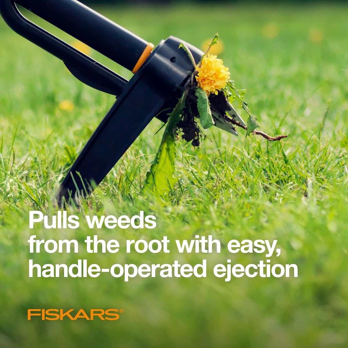 Deluxe Stand-Up Weed Puller Tool, 4 Serrated Stainless Steel Claws