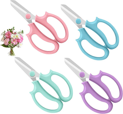 4PCS Flower Scissors, Premium Stainless Steel Garden Scissors