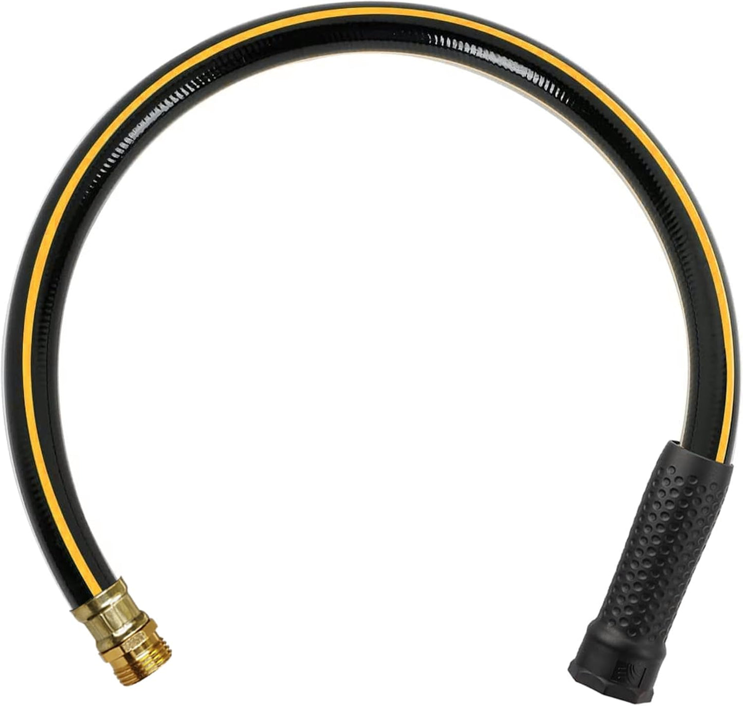 Solution4Patio Short Leader Garden Hose 5/8 in. x 10 ft. -Kink Free, No Leaking, Male/Female Fittings -Heavy Duty Durable Flexible Lightweight Water Pipe -Brass Aluminum Ends for Household & Yard Use