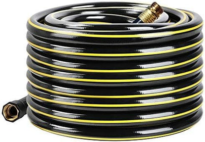 Solution4Patio Short Leader Garden Hose 5/8 in. x 10 ft. -Kink Free, No Leaking, Male/Female Fittings -Heavy Duty Durable Flexible Lightweight Water Pipe -Brass Aluminum Ends for Household & Yard Use