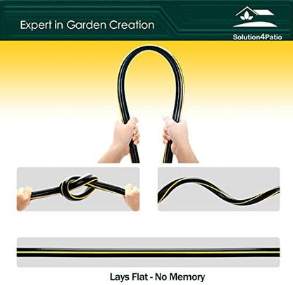 Solution4Patio Short Leader Garden Hose 5/8 in. x 10 ft. -Kink Free, No Leaking, Male/Female Fittings -Heavy Duty Durable Flexible Lightweight Water Pipe -Brass Aluminum Ends for Household & Yard Use