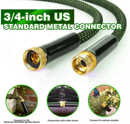 Garden Hose 50ft - Lightweight Water Hose, with 10-Pattern Nozzle, Triple-Layer Construction, All-Weather Hose,Flexible and Anti-Kink, Durable for Watering, Outdoor Use