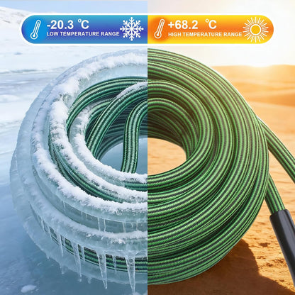 Garden Hose 50ft - Lightweight Water Hose, with 10-Pattern Nozzle, Triple-Layer Construction, All-Weather Hose,Flexible and Anti-Kink, Durable for Watering, Outdoor Use