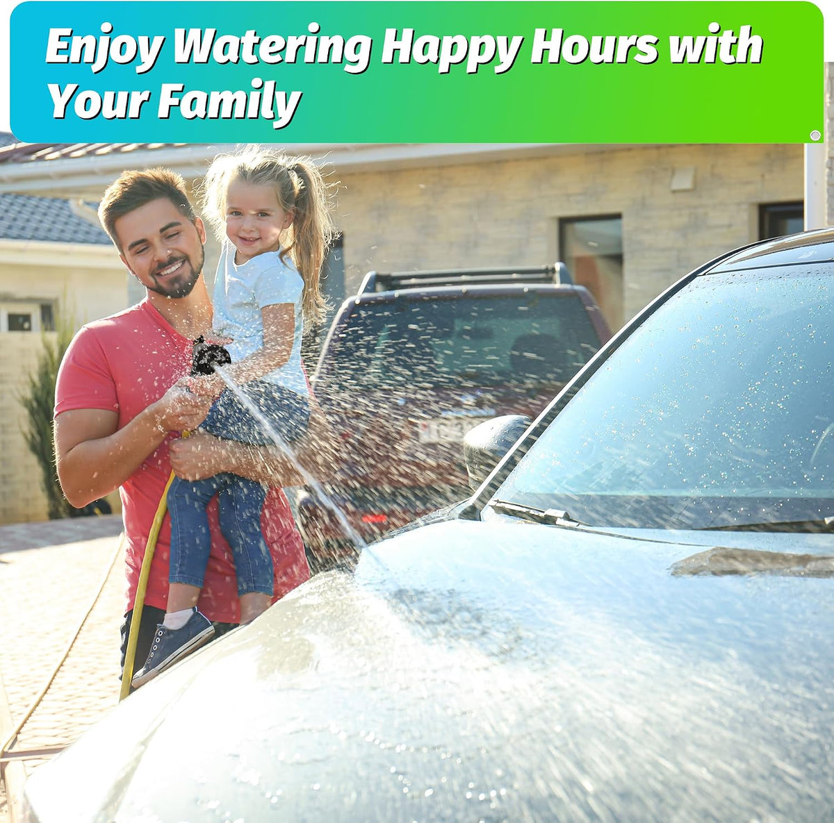 Garden Nozzle Sprayer, High Pressure Spray Nozzle, 100% Metal Water Hose Nozzle, 7 Patterns Watering Nozzle, Heavy Duty Sprayer Garden Nozzle for Watering Plants & Lawns, Washing Cars & Pets