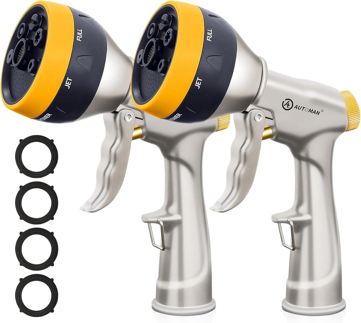 Garden Nozzle Sprayer, High Pressure Spray Nozzle, 100% Metal Water Hose Nozzle, 7 Patterns Watering Nozzle, Heavy Duty Sprayer Garden Nozzle for Watering Plants & Lawns, Washing Cars & Pets