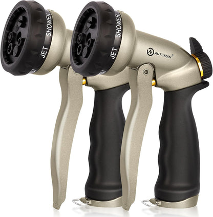 Garden Nozzle Sprayer, High Pressure Spray Nozzle, 100% Metal Water Hose Nozzle, 7 Patterns Watering Nozzle, Heavy Duty Sprayer Garden Nozzle for Watering Plants & Lawns, Washing Cars & Pets