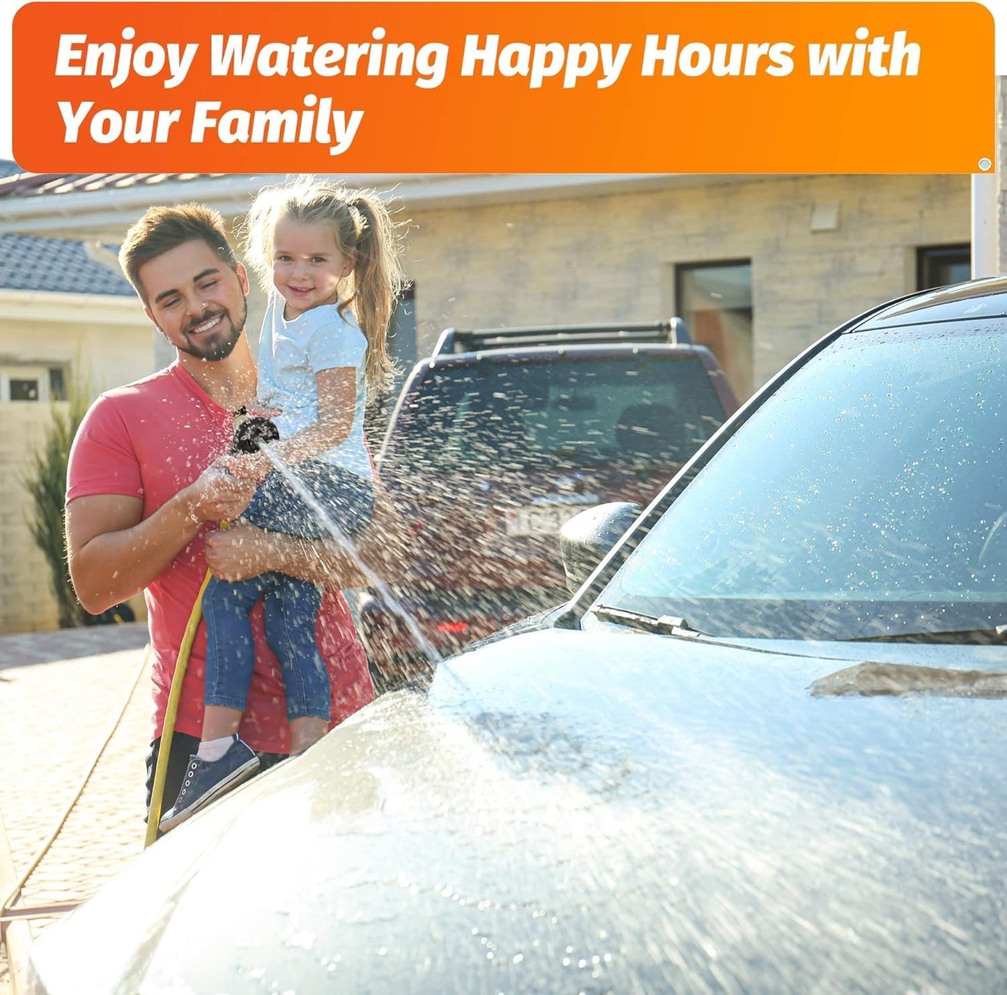 Garden Nozzle Sprayer, High Pressure Spray Nozzle, 100% Metal Water Hose Nozzle, 7 Patterns Watering Nozzle, Heavy Duty Sprayer Garden Nozzle for Watering Plants & Lawns, Washing Cars & Pets