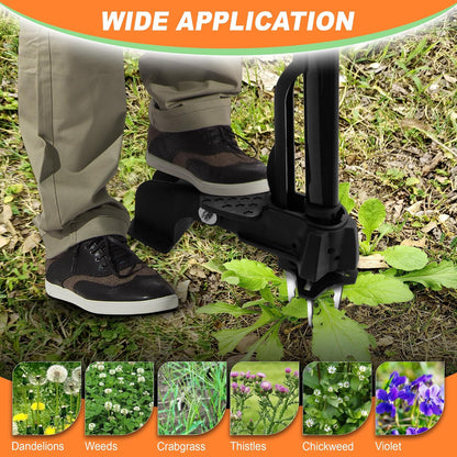 Weed Puller Tool,4-Claw Heavy Duty Gardening Stand-Up Weeder Puller