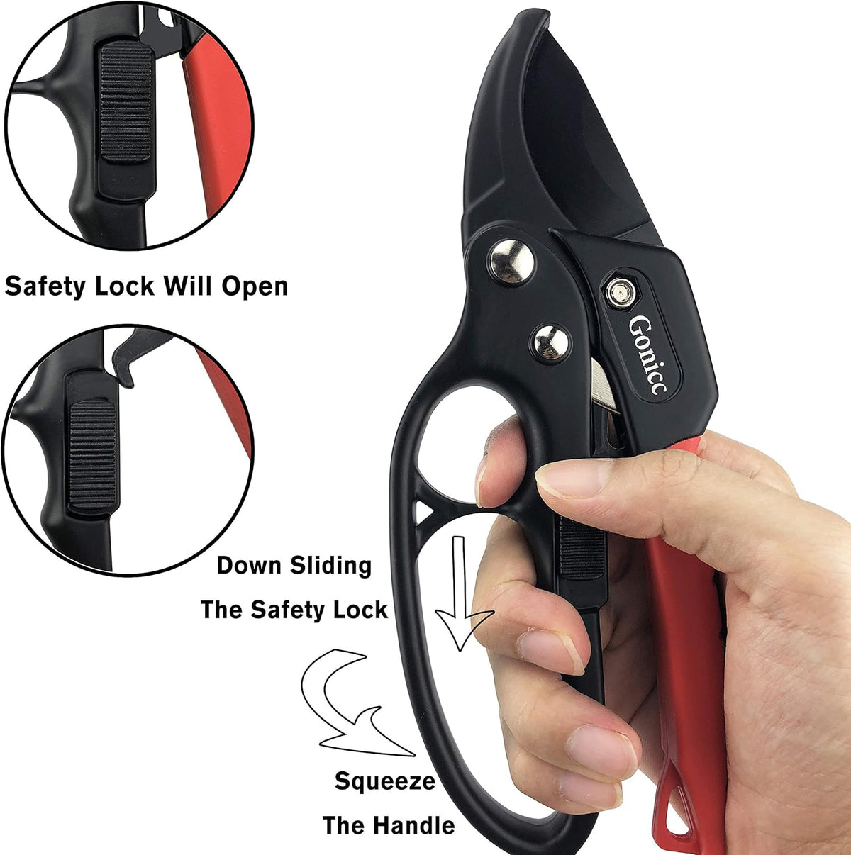 8" Professional Premium Bypass Titanium Pruning Shears(GPPS-1003)