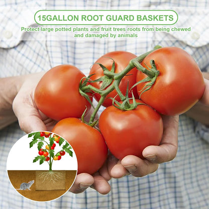 4Pack 15 Gallon Root Guard Gopher Baskets for Plants