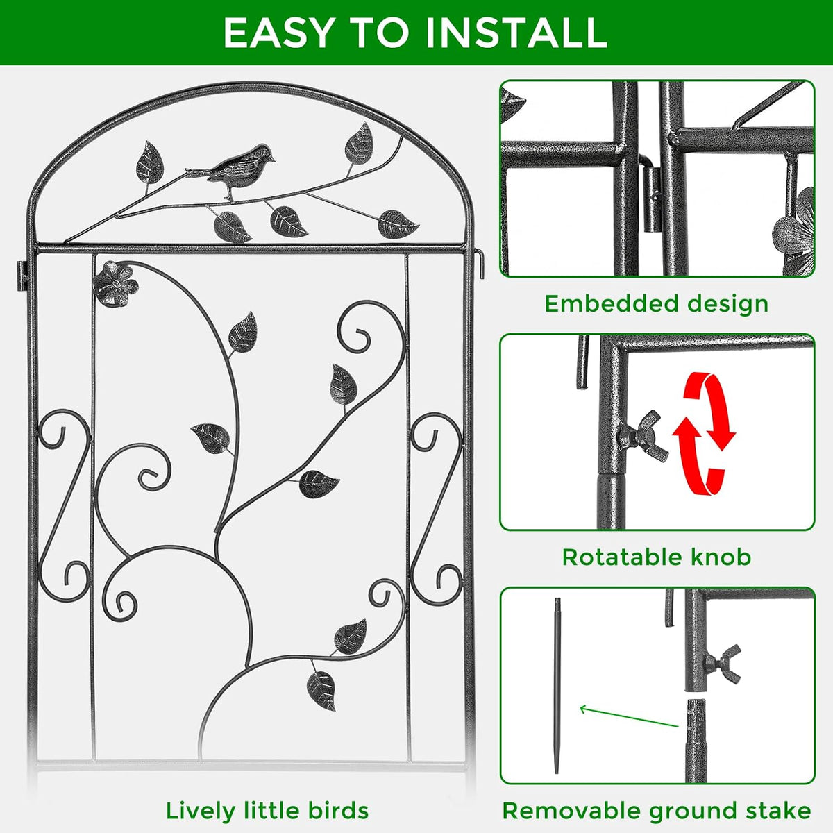 2 Pack Garden Trellis for Climbing Plants, 71 x 20 inch Rustproof Heavy Duty Metal Trellis for Climbing Rose Vine Clematis, Perfect for Premium Patio Decor & Luxury Outdoor Garden Design, Silver Gray
