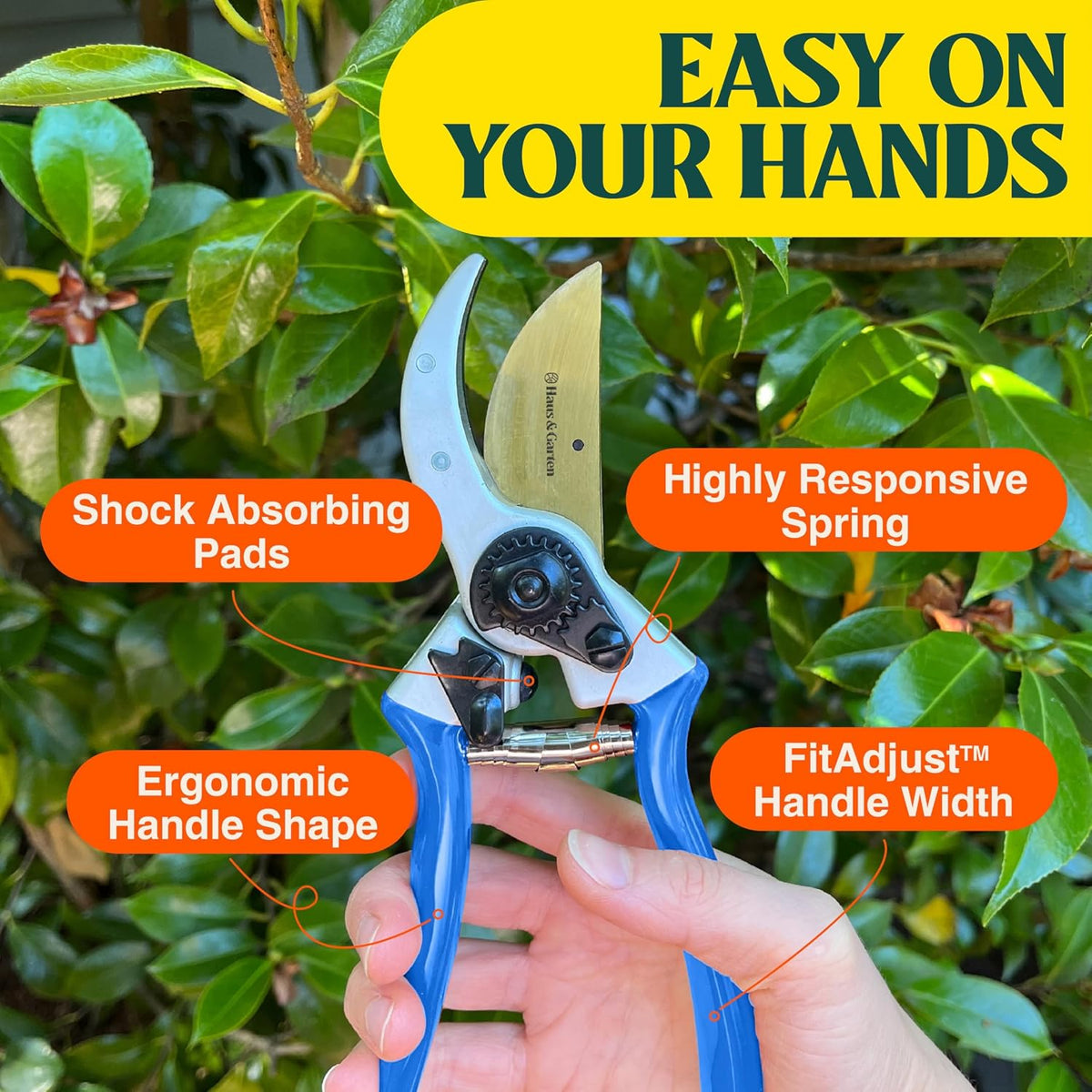 ClassicPRO 8.5" Professional Premium Titanium Bypass Pruning Shears - Use As Pruners, Garden Shears, Heavy Duty Handheld Pruning Shears For Gardening, Clippers, Pruner Scissor Tool