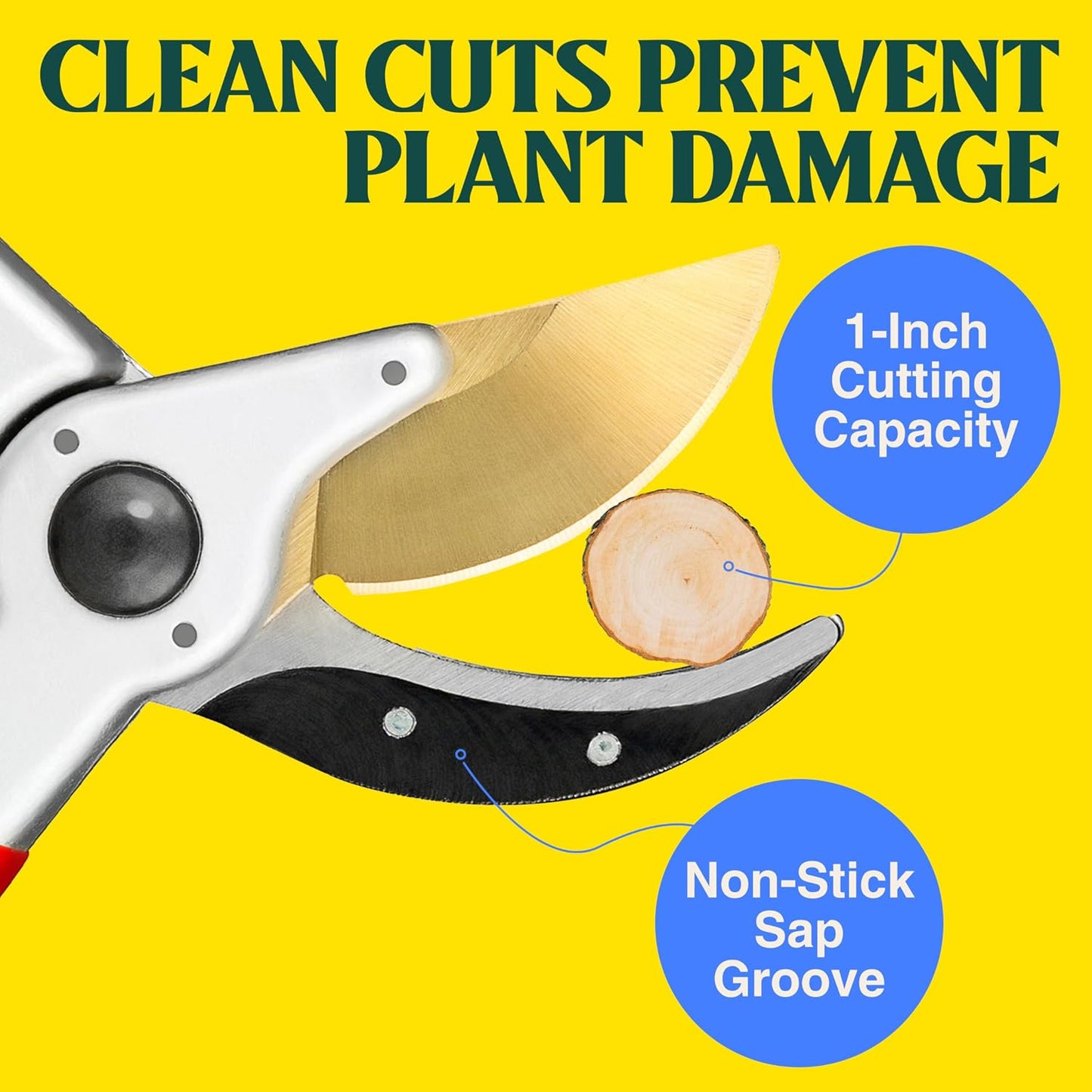 ClassicPRO 8.5" Professional Premium Titanium Bypass Pruning Shears - Use As Pruners, Garden Shears, Heavy Duty Handheld Pruning Shears For Gardening, Clippers, Pruner Scissor Tool