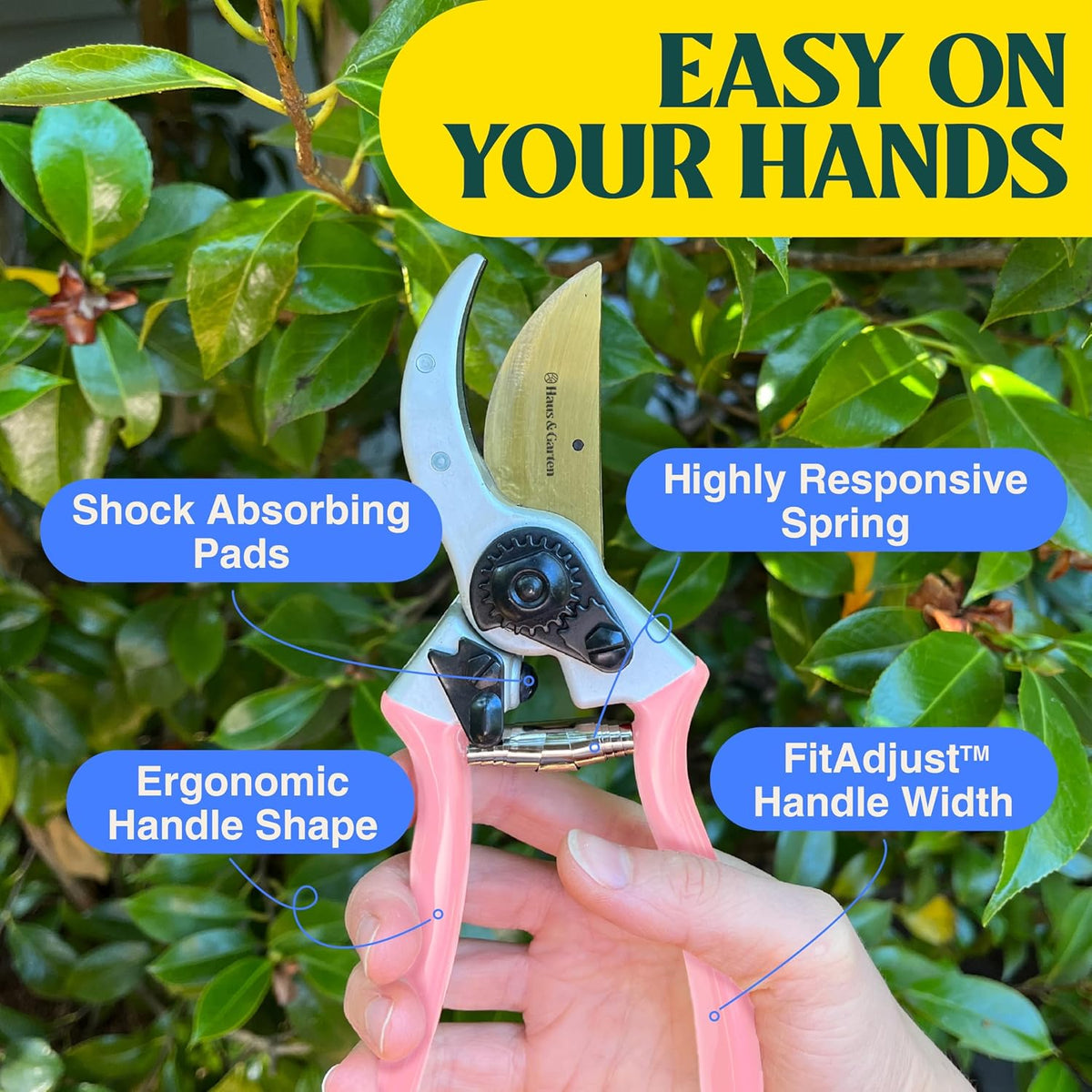 ClassicPRO 8.5" Professional Premium Titanium Bypass Pruning Shears - Use As Pruners, Garden Shears, Heavy Duty Handheld Pruning Shears For Gardening, Clippers, Pruner Scissor Tool