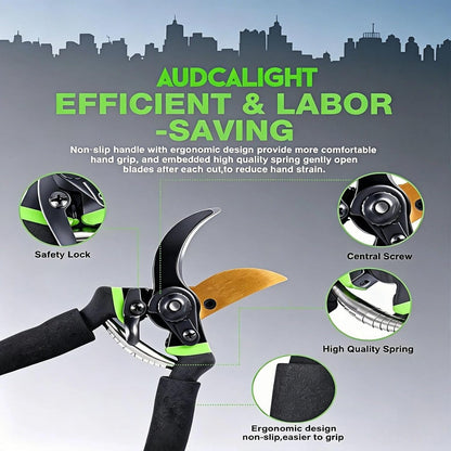 4-Pack Bypass Pruning Shears, Titanium Steel Blade,With Gardening Gloves,Shears Stainless, Ergonomic Hand Pruning Shears for Trees, Plants (Shears Gardening Tool Kit)