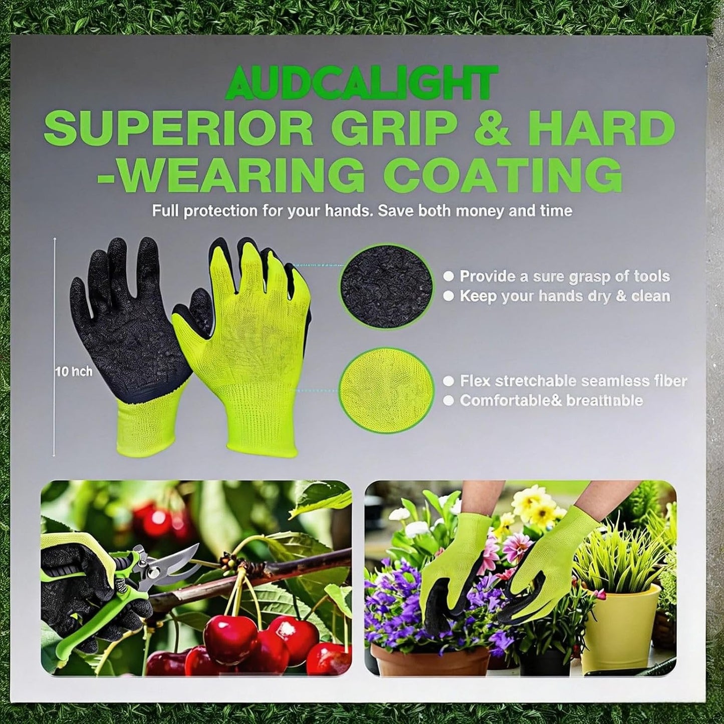 4-Pack Bypass Pruning Shears, Titanium Steel Blade,With Gardening Gloves,Shears Stainless, Ergonomic Hand Pruning Shears for Trees, Plants (Shears Gardening Tool Kit)