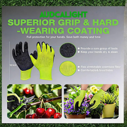 4-Pack Bypass Pruning Shears, Titanium Steel Blade,With Gardening Gloves,Shears Stainless, Ergonomic Hand Pruning Shears for Trees, Plants (Shears Gardening Tool Kit)