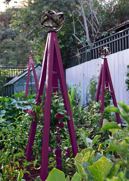 Akoris Garden Obelisk Large for Outdoor Plants | Garden and Home Climbing Vines Trellis, Steel & Durable | Modern Trellis | Large (Cloud/White)