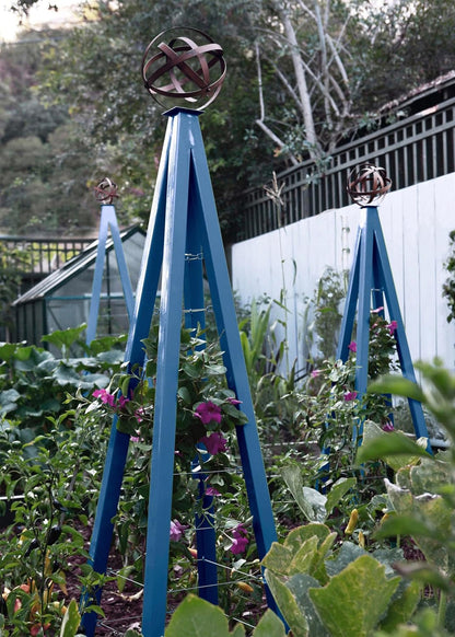 Akoris Garden Obelisk Large for Outdoor Plants | Garden and Home Climbing Vines Trellis, Steel & Durable | Modern Trellis | Large (Cloud/White)