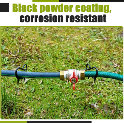 6 Pcs Garden Hose Guides Steel Hose Stakes for Lawn Flower Bed