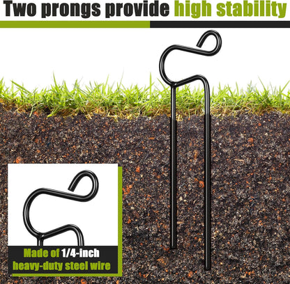 6 Pcs Garden Hose Guides Steel Hose Stakes for Lawn Flower Bed