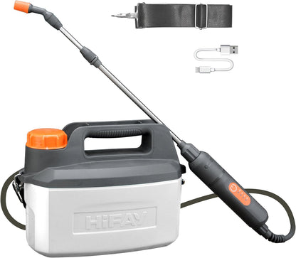 ES4-PRO 1Gallon/4L Electric Sprayer, Rechargeable Battery-Powered Sprayer with 304 Stainless Steel Telescopic Rod. The New Model is Waterproof and The Buttons Have Been Updated.(White)