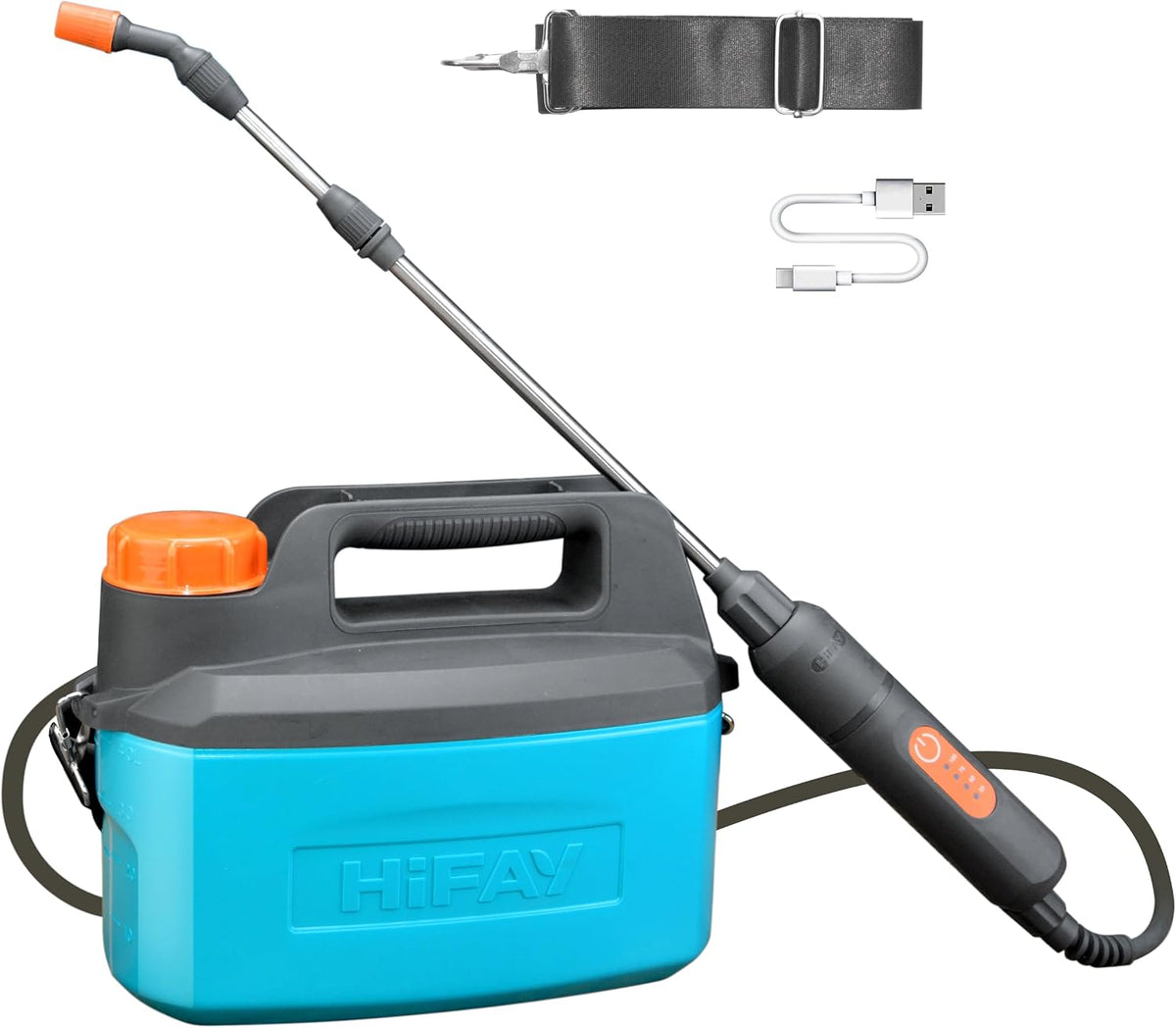 ES4-PRO 1Gallon/4L Electric Sprayer, Rechargeable Battery-Powered Sprayer with 304 Stainless Steel Telescopic Rod. The New Model is Waterproof and The Buttons Have Been Updated.(White)