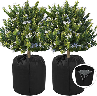 2PCS Plant Winter Protection Pot, Winter Plant Frost Protection Cover,16.9 * 19.2in Flower Pot Protection Bag for Winter Outdoor Fruit Trees Potted Plants Shrubs (2PCS)