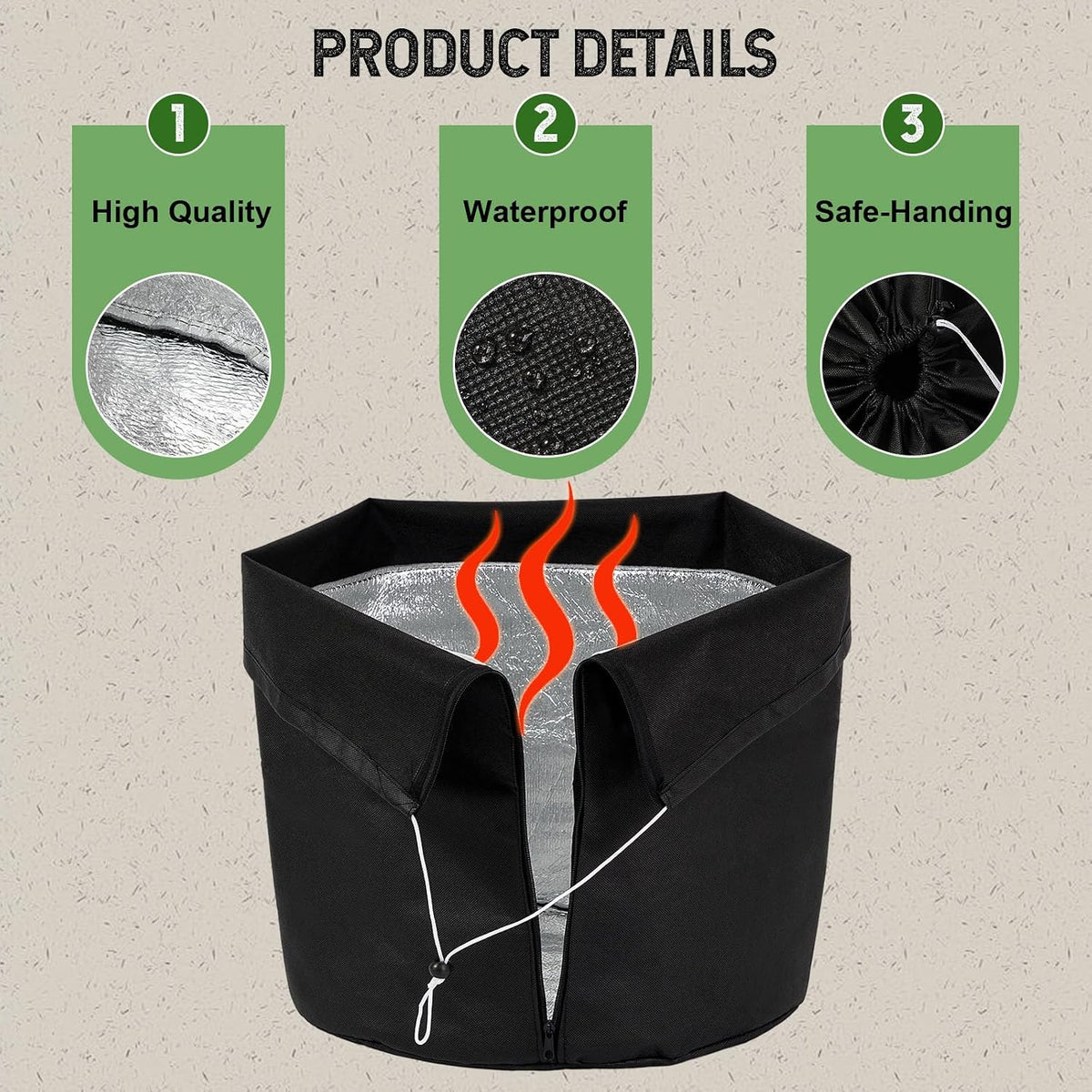 2PCS Plant Winter Protection Pot, Winter Plant Frost Protection Cover,16.9 * 19.2in Flower Pot Protection Bag for Winter Outdoor Fruit Trees Potted Plants Shrubs (2PCS)