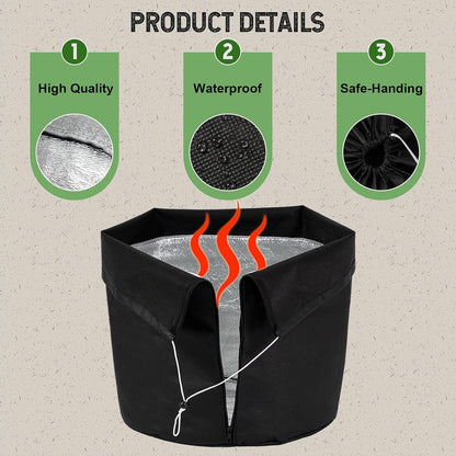 2PCS Plant Winter Protection Pot, Winter Plant Frost Protection Cover,16.9 * 19.2in Flower Pot Protection Bag for Winter Outdoor Fruit Trees Potted Plants Shrubs (2PCS)